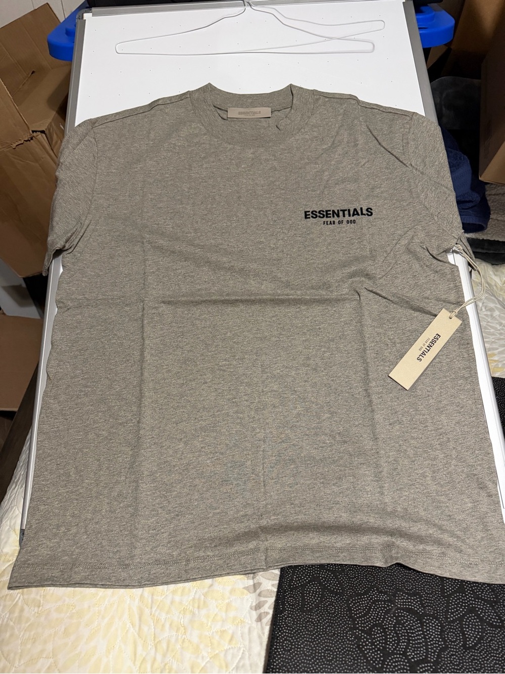 Essentials Men's Short Sleeve Tee in Taupe Heather